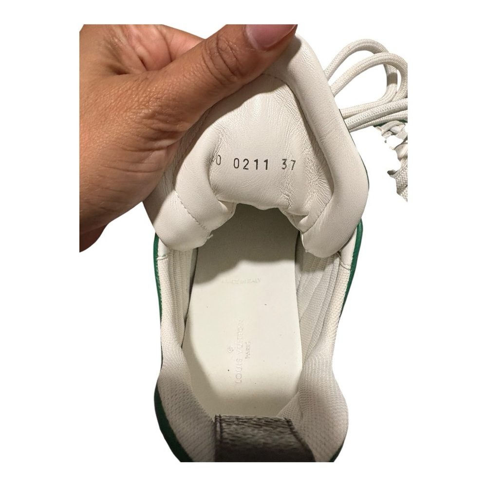 Louis Vuitton Green and White Sneakers - Picture 4 of 5
